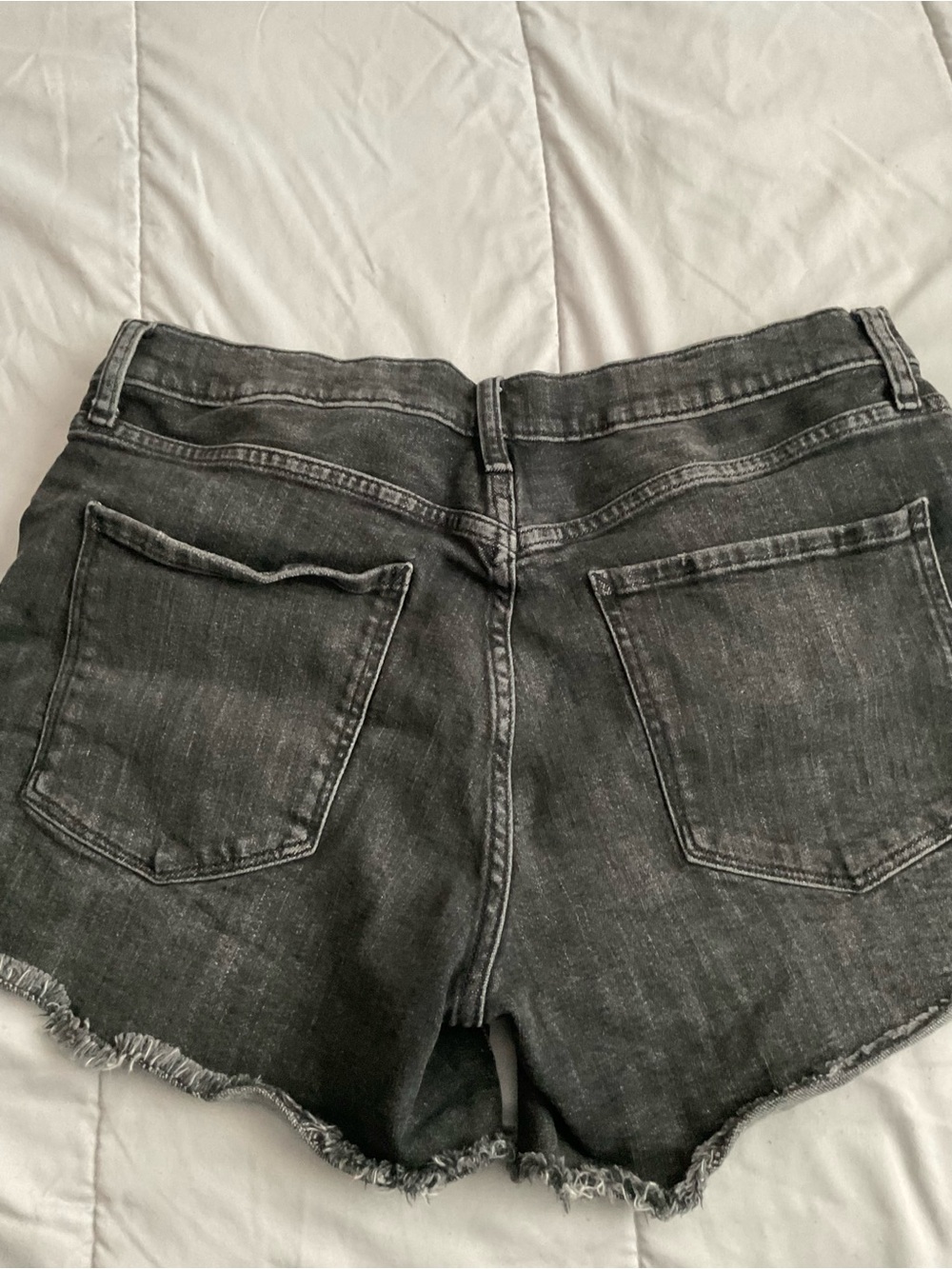 a.n.a Black Washed Frayed-Hem Women's Denim Shorts - Picture 5 of 5
